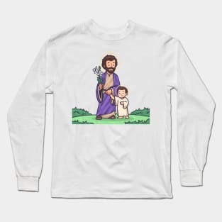 Jesus And Saint Joseph Long Sleeve T-Shirt